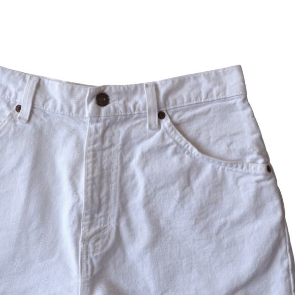 Levis 954 White High-Waisted Denim Shorts Size 31" Waist - Picture 3 of 5